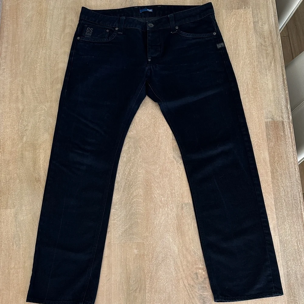 G-Star Men's Dark Blue Straight Jeans - Picture 3 of 5